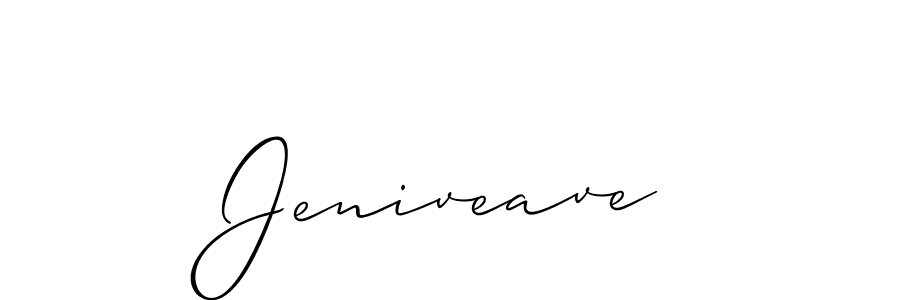Once you've used our free online signature maker to create your best signature Allison_Script style, it's time to enjoy all of the benefits that Jeniveave name signing documents. Jeniveave signature style 2 images and pictures png