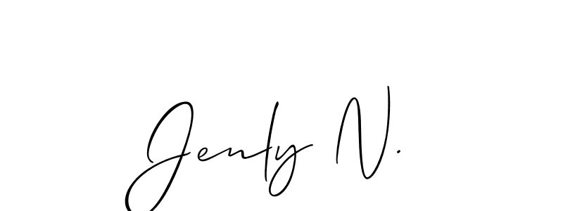 Create a beautiful signature design for name Jenly N.. With this signature (Allison_Script) fonts, you can make a handwritten signature for free. Jenly N. signature style 2 images and pictures png