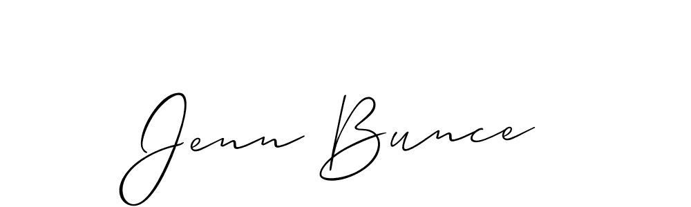 Best and Professional Signature Style for Jenn Bunce. Allison_Script Best Signature Style Collection. Jenn Bunce signature style 2 images and pictures png