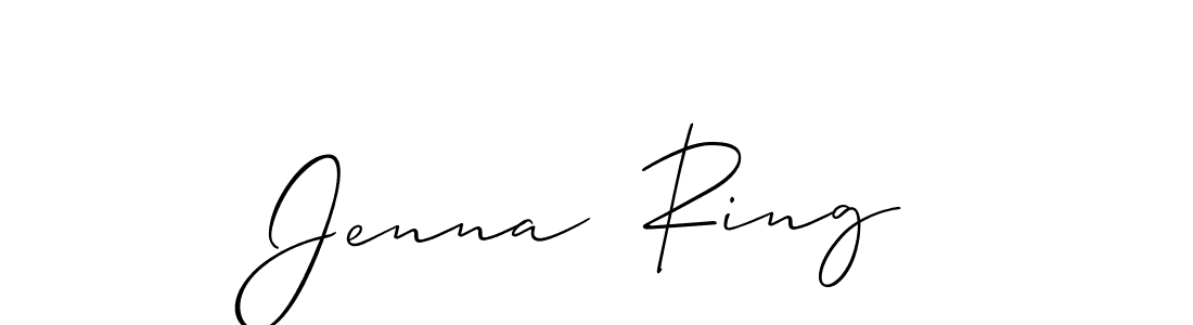 Also You can easily find your signature by using the search form. We will create Jenna  Ring name handwritten signature images for you free of cost using Allison_Script sign style. Jenna  Ring signature style 2 images and pictures png