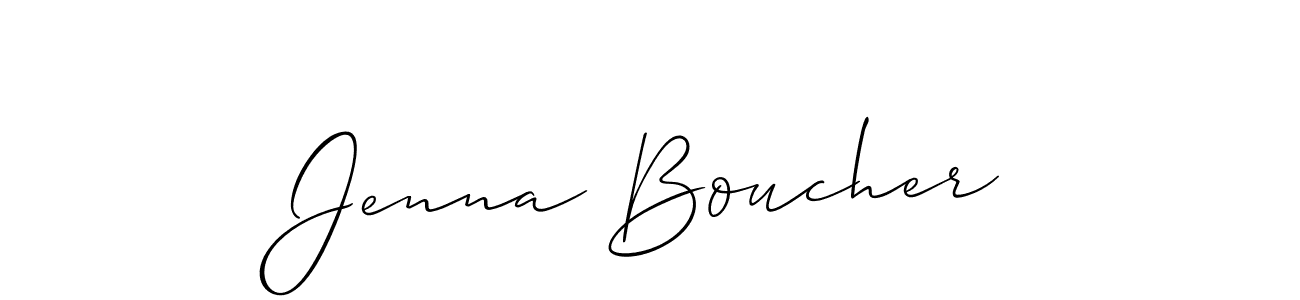 You should practise on your own different ways (Allison_Script) to write your name (Jenna Boucher) in signature. don't let someone else do it for you. Jenna Boucher signature style 2 images and pictures png