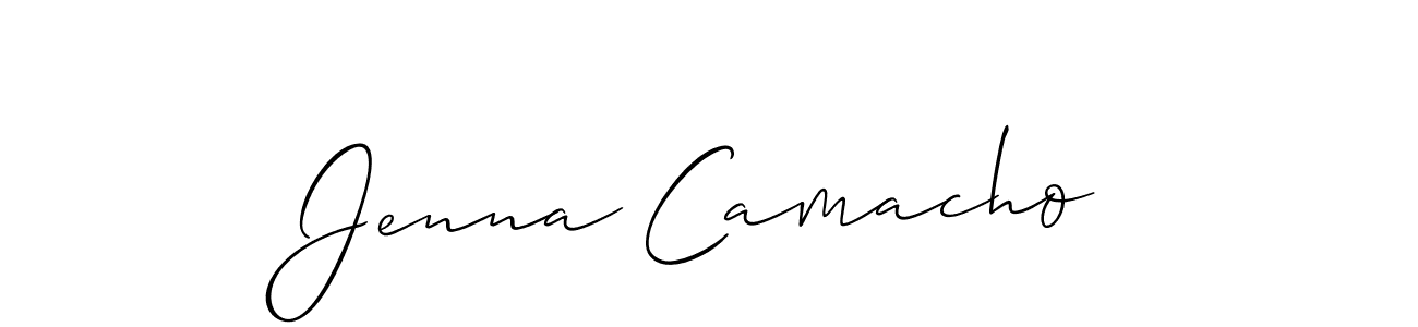 The best way (Allison_Script) to make a short signature is to pick only two or three words in your name. The name Jenna Camacho include a total of six letters. For converting this name. Jenna Camacho signature style 2 images and pictures png