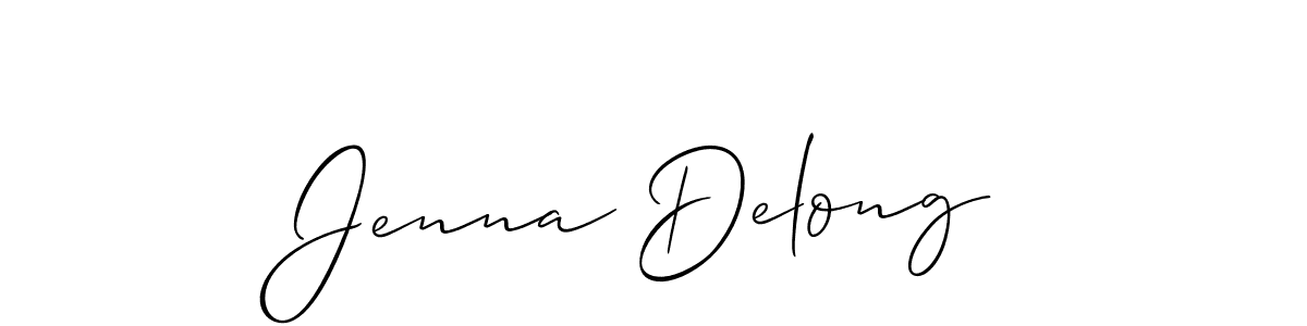 Use a signature maker to create a handwritten signature online. With this signature software, you can design (Allison_Script) your own signature for name Jenna Delong. Jenna Delong signature style 2 images and pictures png