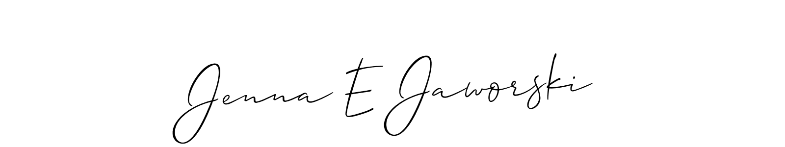 Make a beautiful signature design for name Jenna E Jaworski. Use this online signature maker to create a handwritten signature for free. Jenna E Jaworski signature style 2 images and pictures png