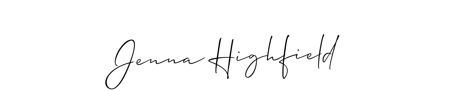 Once you've used our free online signature maker to create your best signature Allison_Script style, it's time to enjoy all of the benefits that Jenna Highfield name signing documents. Jenna Highfield signature style 2 images and pictures png