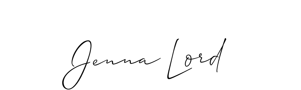 Use a signature maker to create a handwritten signature online. With this signature software, you can design (Allison_Script) your own signature for name Jenna Lord. Jenna Lord signature style 2 images and pictures png