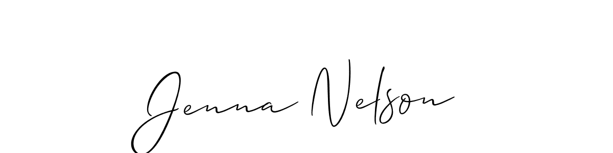 You should practise on your own different ways (Allison_Script) to write your name (Jenna Nelson) in signature. don't let someone else do it for you. Jenna Nelson signature style 2 images and pictures png