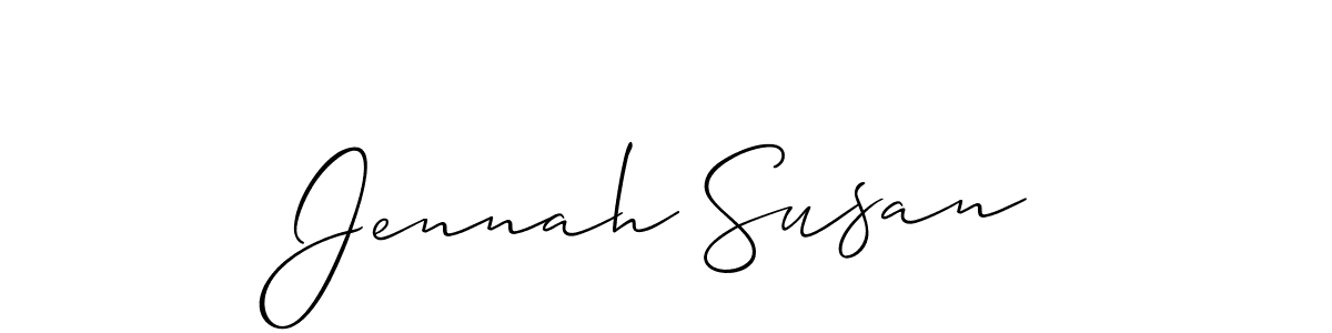 Create a beautiful signature design for name Jennah Susan. With this signature (Allison_Script) fonts, you can make a handwritten signature for free. Jennah Susan signature style 2 images and pictures png