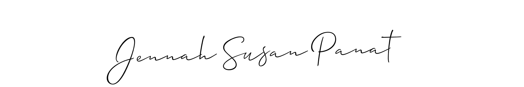 Make a beautiful signature design for name Jennah Susan Panat. With this signature (Allison_Script) style, you can create a handwritten signature for free. Jennah Susan Panat signature style 2 images and pictures png