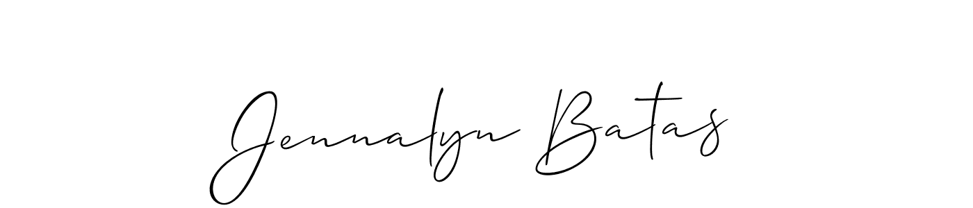 Create a beautiful signature design for name Jennalyn Batas. With this signature (Allison_Script) fonts, you can make a handwritten signature for free. Jennalyn Batas signature style 2 images and pictures png