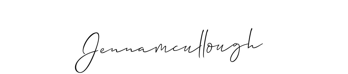 Design your own signature with our free online signature maker. With this signature software, you can create a handwritten (Allison_Script) signature for name Jennamcullough. Jennamcullough signature style 2 images and pictures png