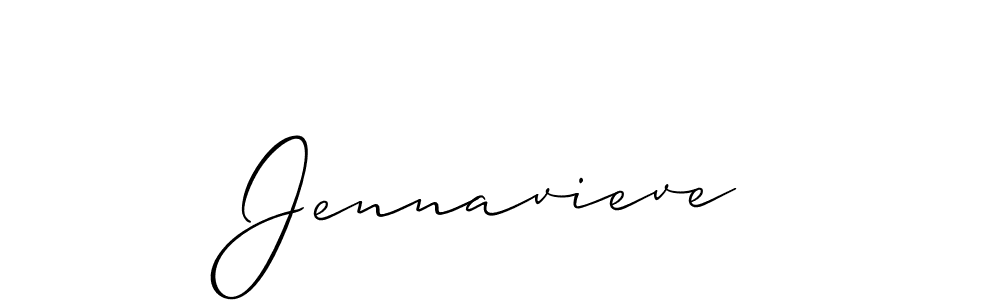 Jennavieve stylish signature style. Best Handwritten Sign (Allison_Script) for my name. Handwritten Signature Collection Ideas for my name Jennavieve. Jennavieve signature style 2 images and pictures png