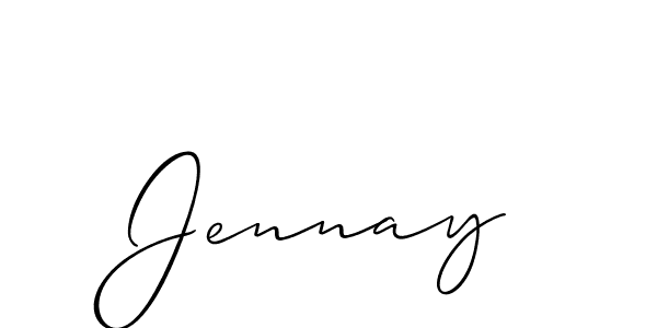 How to Draw Jennay signature style? Allison_Script is a latest design signature styles for name Jennay. Jennay signature style 2 images and pictures png