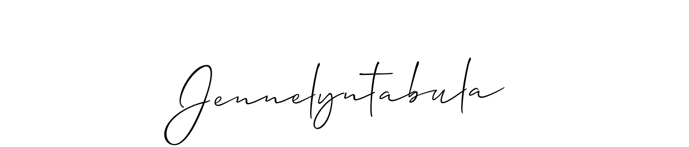 It looks lik you need a new signature style for name Jennelyntabula. Design unique handwritten (Allison_Script) signature with our free signature maker in just a few clicks. Jennelyntabula signature style 2 images and pictures png