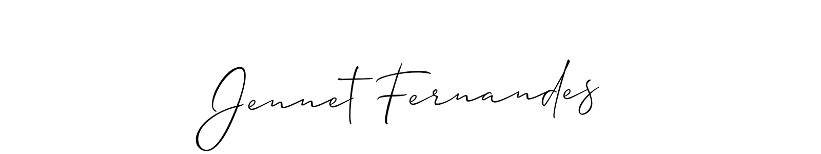 Best and Professional Signature Style for Jennet Fernandes. Allison_Script Best Signature Style Collection. Jennet Fernandes signature style 2 images and pictures png