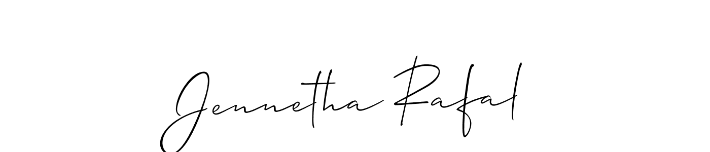 It looks lik you need a new signature style for name Jennetha Rafal. Design unique handwritten (Allison_Script) signature with our free signature maker in just a few clicks. Jennetha Rafal signature style 2 images and pictures png