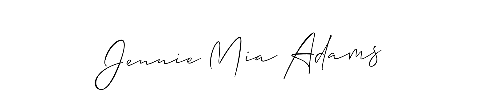 Jennie Mia Adams stylish signature style. Best Handwritten Sign (Allison_Script) for my name. Handwritten Signature Collection Ideas for my name Jennie Mia Adams. Jennie Mia Adams signature style 2 images and pictures png