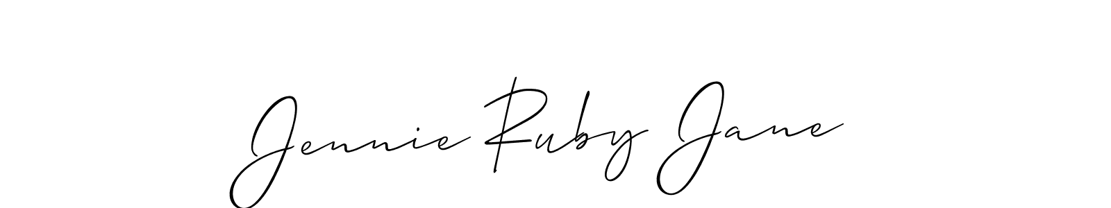 Create a beautiful signature design for name Jennie Ruby Jane. With this signature (Allison_Script) fonts, you can make a handwritten signature for free. Jennie Ruby Jane signature style 2 images and pictures png