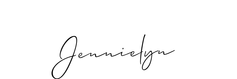 Make a beautiful signature design for name Jennielyn. With this signature (Allison_Script) style, you can create a handwritten signature for free. Jennielyn signature style 2 images and pictures png