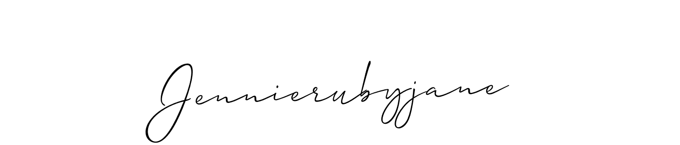 Create a beautiful signature design for name Jennierubyjane. With this signature (Allison_Script) fonts, you can make a handwritten signature for free. Jennierubyjane signature style 2 images and pictures png