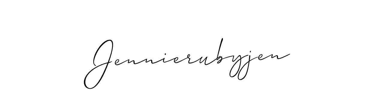 Create a beautiful signature design for name Jennierubyjen. With this signature (Allison_Script) fonts, you can make a handwritten signature for free. Jennierubyjen signature style 2 images and pictures png