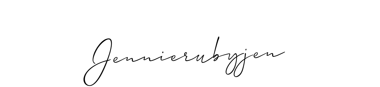 Create a beautiful signature design for name Jennierubyjen. With this signature (Allison_Script) fonts, you can make a handwritten signature for free. Jennierubyjen signature style 2 images and pictures png