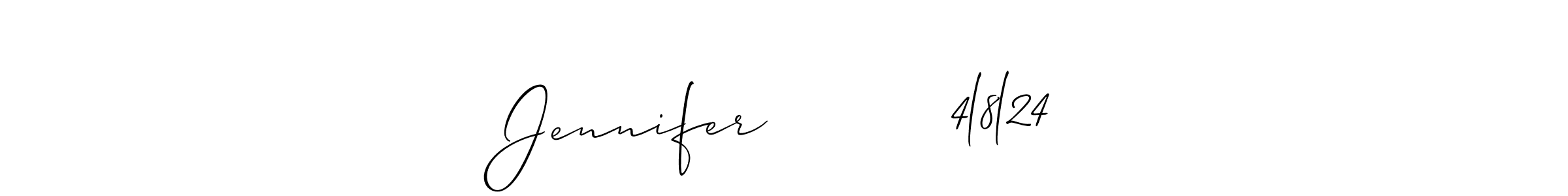 You can use this online signature creator to create a handwritten signature for the name Jennifer          4l8l24. This is the best online autograph maker. Jennifer          4l8l24 signature style 2 images and pictures png