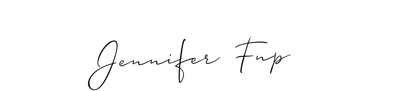 You should practise on your own different ways (Allison_Script) to write your name (Jennifer  Fnp) in signature. don't let someone else do it for you. Jennifer  Fnp signature style 2 images and pictures png