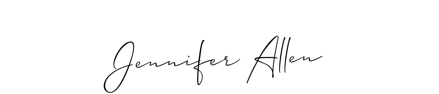 The best way (Allison_Script) to make a short signature is to pick only two or three words in your name. The name Jennifer Allen include a total of six letters. For converting this name. Jennifer Allen signature style 2 images and pictures png