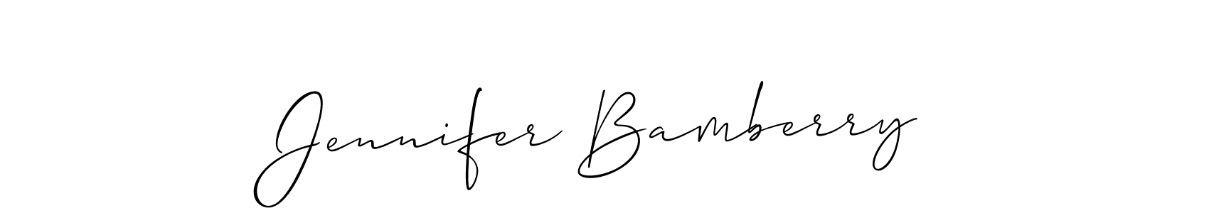 Make a beautiful signature design for name Jennifer Bamberry. With this signature (Allison_Script) style, you can create a handwritten signature for free. Jennifer Bamberry signature style 2 images and pictures png