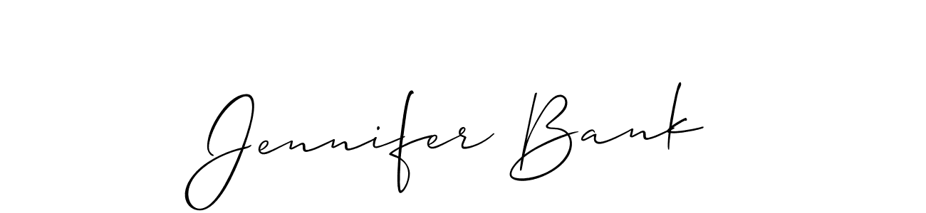 Use a signature maker to create a handwritten signature online. With this signature software, you can design (Allison_Script) your own signature for name Jennifer Bank. Jennifer Bank signature style 2 images and pictures png