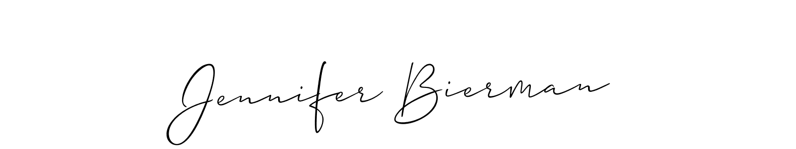 It looks lik you need a new signature style for name Jennifer Bierman. Design unique handwritten (Allison_Script) signature with our free signature maker in just a few clicks. Jennifer Bierman signature style 2 images and pictures png