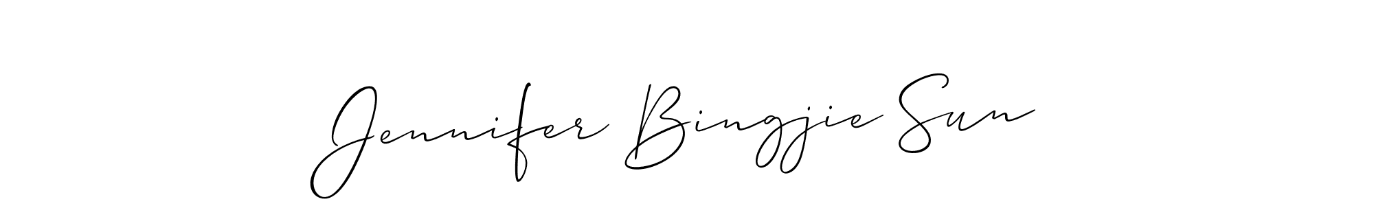 Once you've used our free online signature maker to create your best signature Allison_Script style, it's time to enjoy all of the benefits that Jennifer Bingjie Sun name signing documents. Jennifer Bingjie Sun signature style 2 images and pictures png