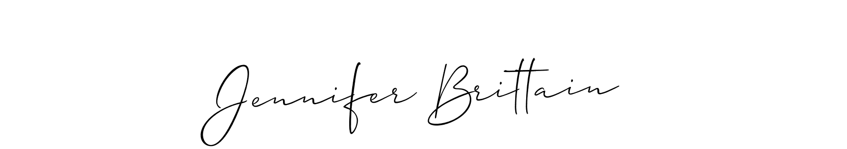 You should practise on your own different ways (Allison_Script) to write your name (Jennifer Brittain) in signature. don't let someone else do it for you. Jennifer Brittain signature style 2 images and pictures png