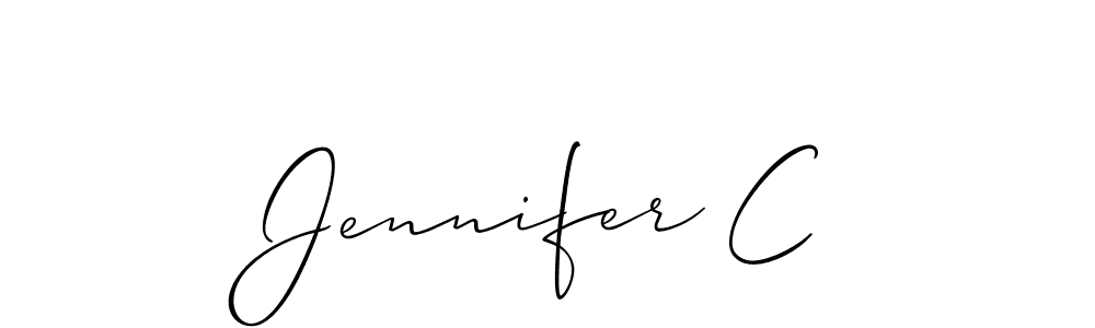 It looks lik you need a new signature style for name Jennifer C. Design unique handwritten (Allison_Script) signature with our free signature maker in just a few clicks. Jennifer C signature style 2 images and pictures png