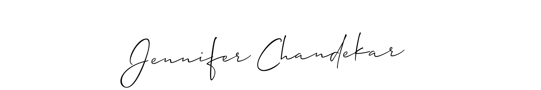 Design your own signature with our free online signature maker. With this signature software, you can create a handwritten (Allison_Script) signature for name Jennifer Chandekar. Jennifer Chandekar signature style 2 images and pictures png