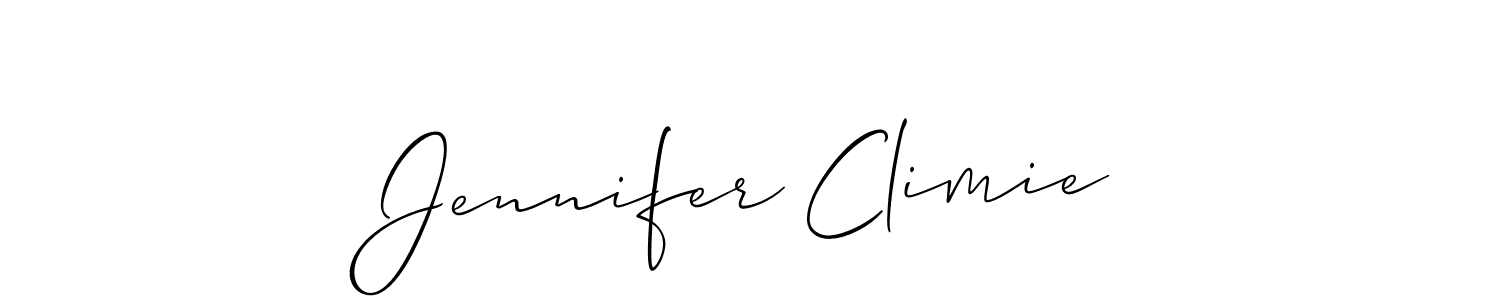 How to make Jennifer Climie name signature. Use Allison_Script style for creating short signs online. This is the latest handwritten sign. Jennifer Climie signature style 2 images and pictures png