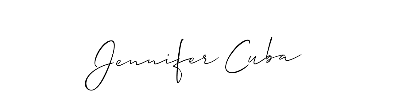 You should practise on your own different ways (Allison_Script) to write your name (Jennifer Cuba) in signature. don't let someone else do it for you. Jennifer Cuba signature style 2 images and pictures png
