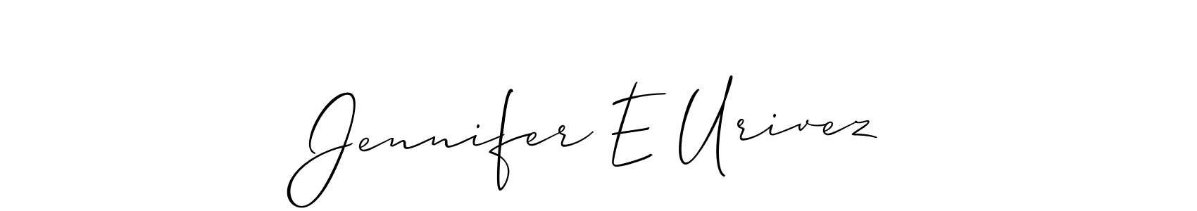Similarly Allison_Script is the best handwritten signature design. Signature creator online .You can use it as an online autograph creator for name Jennifer E Urivez. Jennifer E Urivez signature style 2 images and pictures png