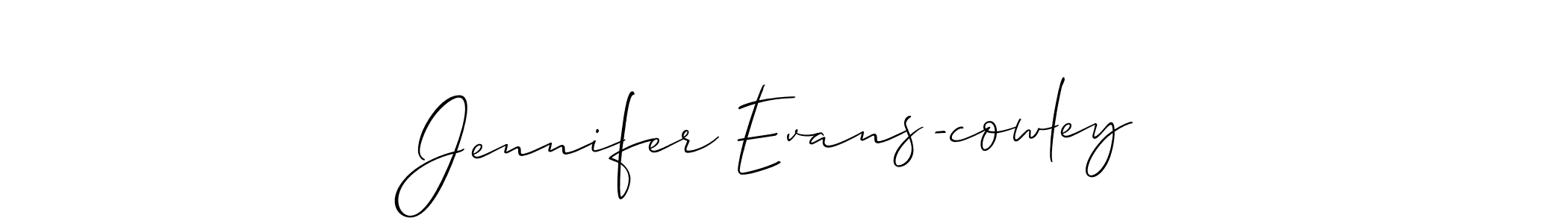 This is the best signature style for the Jennifer Evans-cowley name. Also you like these signature font (Allison_Script). Mix name signature. Jennifer Evans-cowley signature style 2 images and pictures png