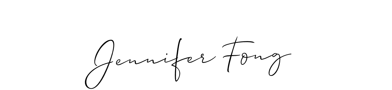 How to make Jennifer Fong name signature. Use Allison_Script style for creating short signs online. This is the latest handwritten sign. Jennifer Fong signature style 2 images and pictures png