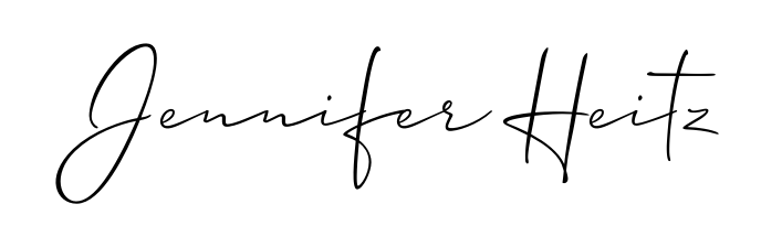 The best way (Allison_Script) to make a short signature is to pick only two or three words in your name. For converting this name Jennifer Heitz. Jennifer Heitz signature style 2 images and pictures png