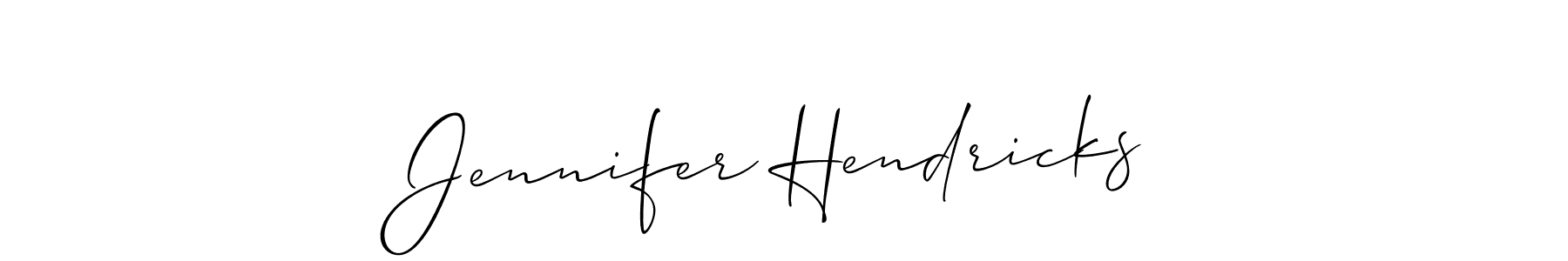 The best way (Allison_Script) to make a short signature is to pick only two or three words in your name. The name Jennifer Hendricks include a total of six letters. For converting this name. Jennifer Hendricks signature style 2 images and pictures png