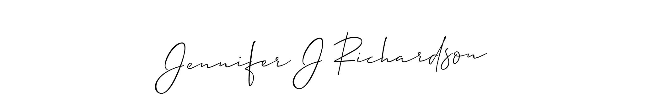 Allison_Script is a professional signature style that is perfect for those who want to add a touch of class to their signature. It is also a great choice for those who want to make their signature more unique. Get Jennifer J Richardson name to fancy signature for free. Jennifer J Richardson signature style 2 images and pictures png