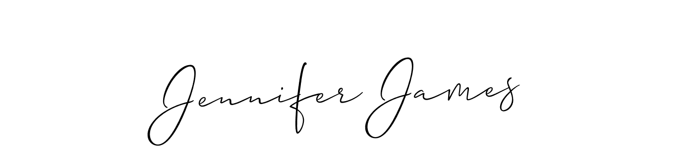 Create a beautiful signature design for name Jennifer James. With this signature (Allison_Script) fonts, you can make a handwritten signature for free. Jennifer James signature style 2 images and pictures png