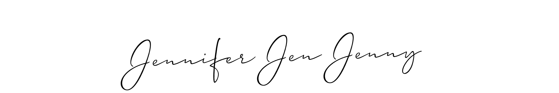 Design your own signature with our free online signature maker. With this signature software, you can create a handwritten (Allison_Script) signature for name Jennifer Jen Jenny. Jennifer Jen Jenny signature style 2 images and pictures png