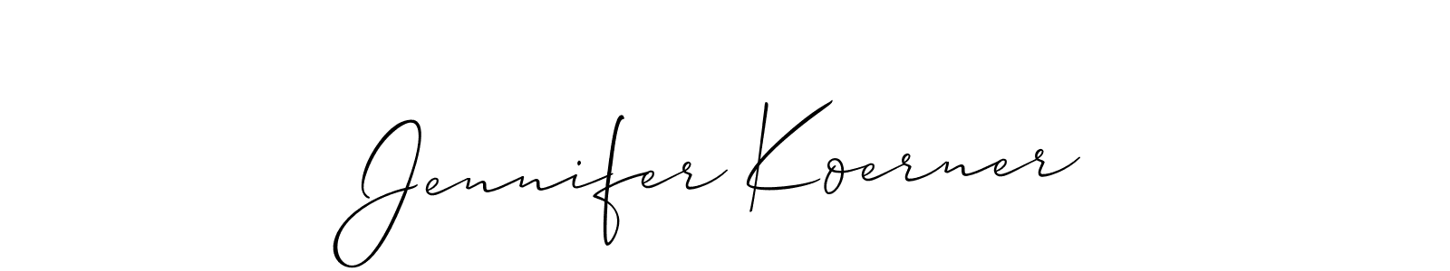Design your own signature with our free online signature maker. With this signature software, you can create a handwritten (Allison_Script) signature for name Jennifer Koerner. Jennifer Koerner signature style 2 images and pictures png