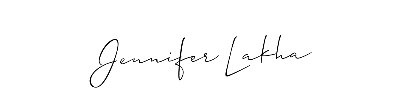 You should practise on your own different ways (Allison_Script) to write your name (Jennifer Lakha) in signature. don't let someone else do it for you. Jennifer Lakha signature style 2 images and pictures png