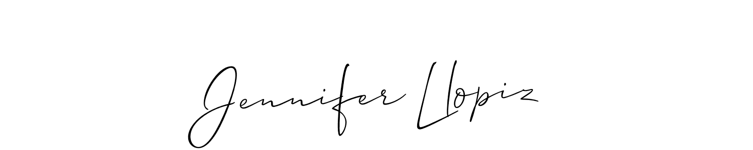 Jennifer Llopiz stylish signature style. Best Handwritten Sign (Allison_Script) for my name. Handwritten Signature Collection Ideas for my name Jennifer Llopiz. Jennifer Llopiz signature style 2 images and pictures png