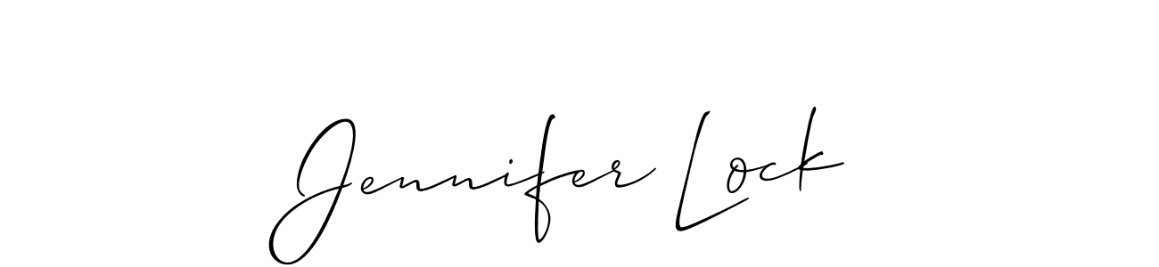 It looks lik you need a new signature style for name Jennifer Lock. Design unique handwritten (Allison_Script) signature with our free signature maker in just a few clicks. Jennifer Lock signature style 2 images and pictures png